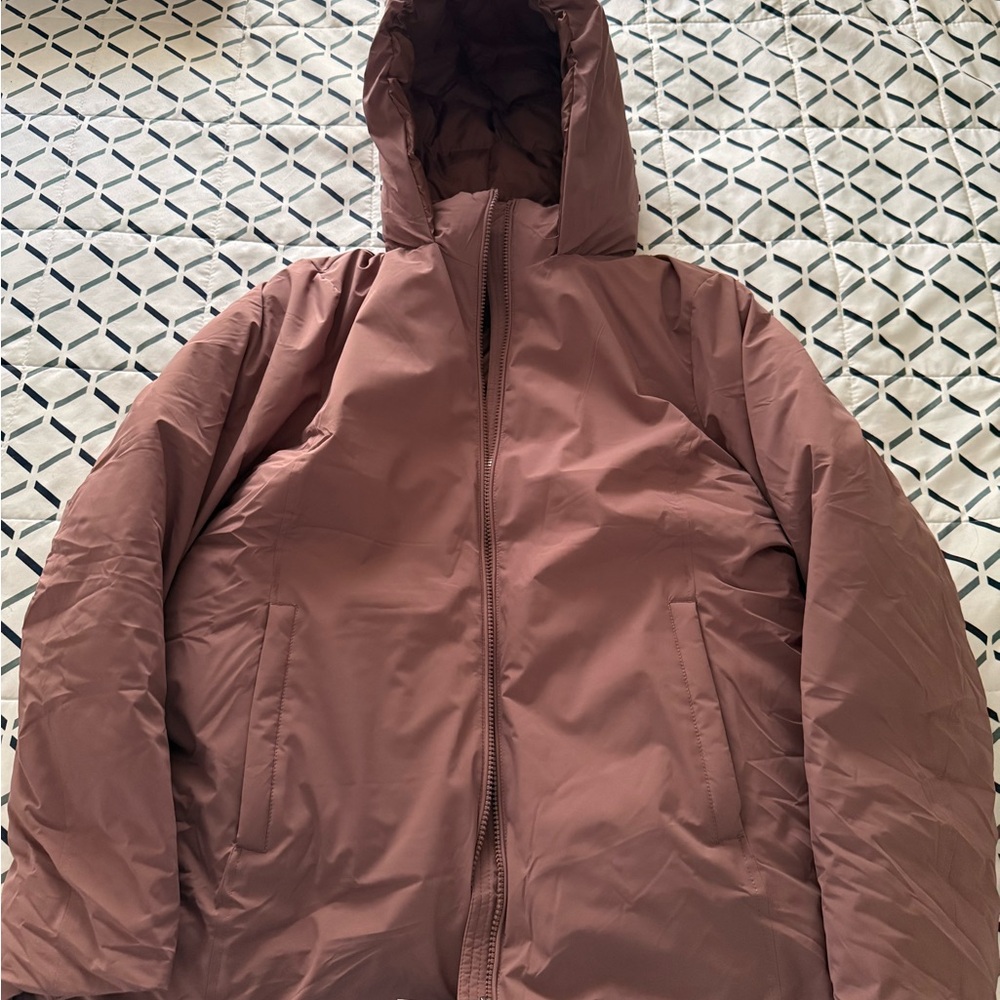 32 Degrees Hooded Puffer Jacket in Mauve